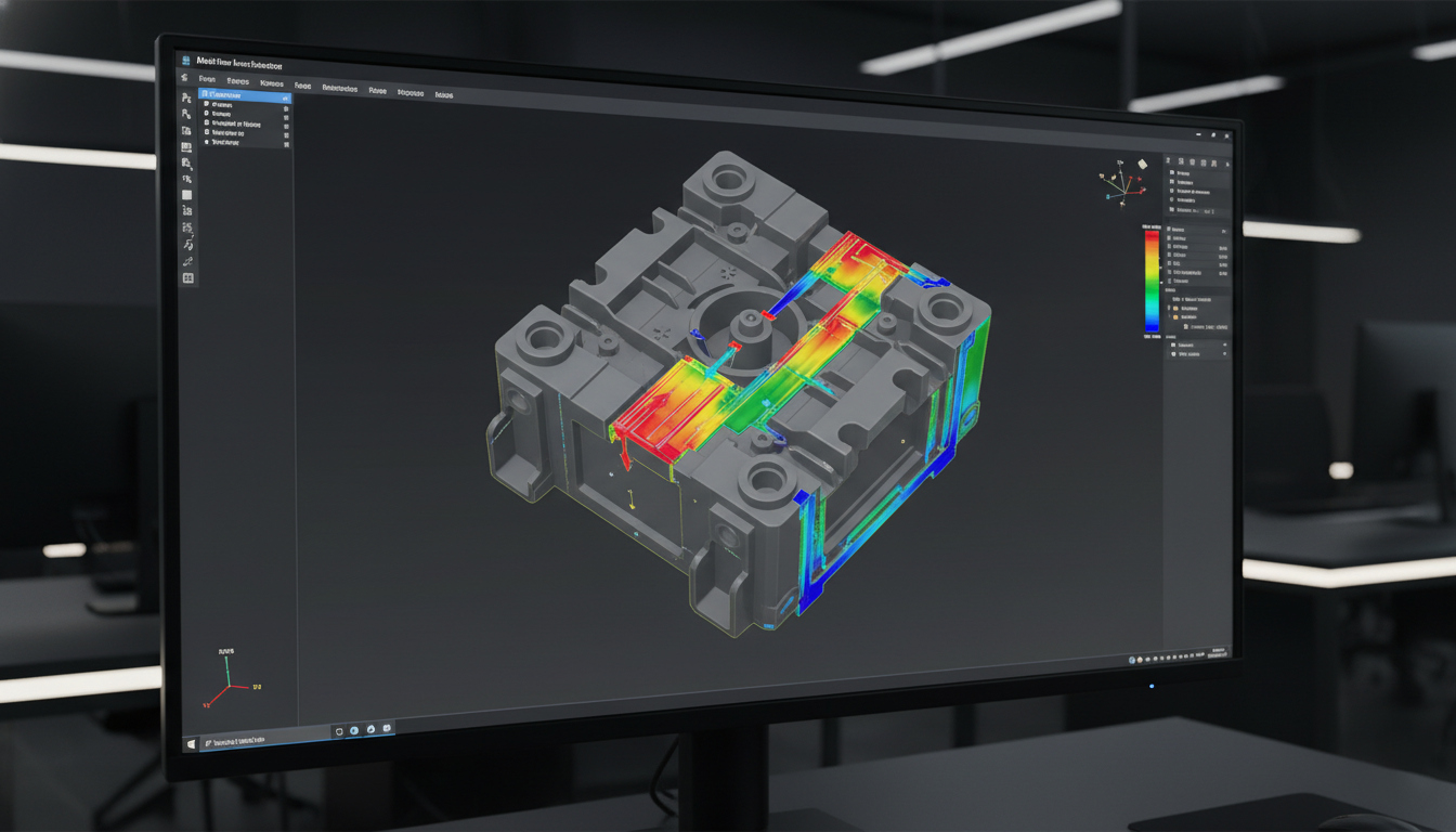 Advanced 3D moldflow simulation and DfM analysis for cost-optimized injection molding