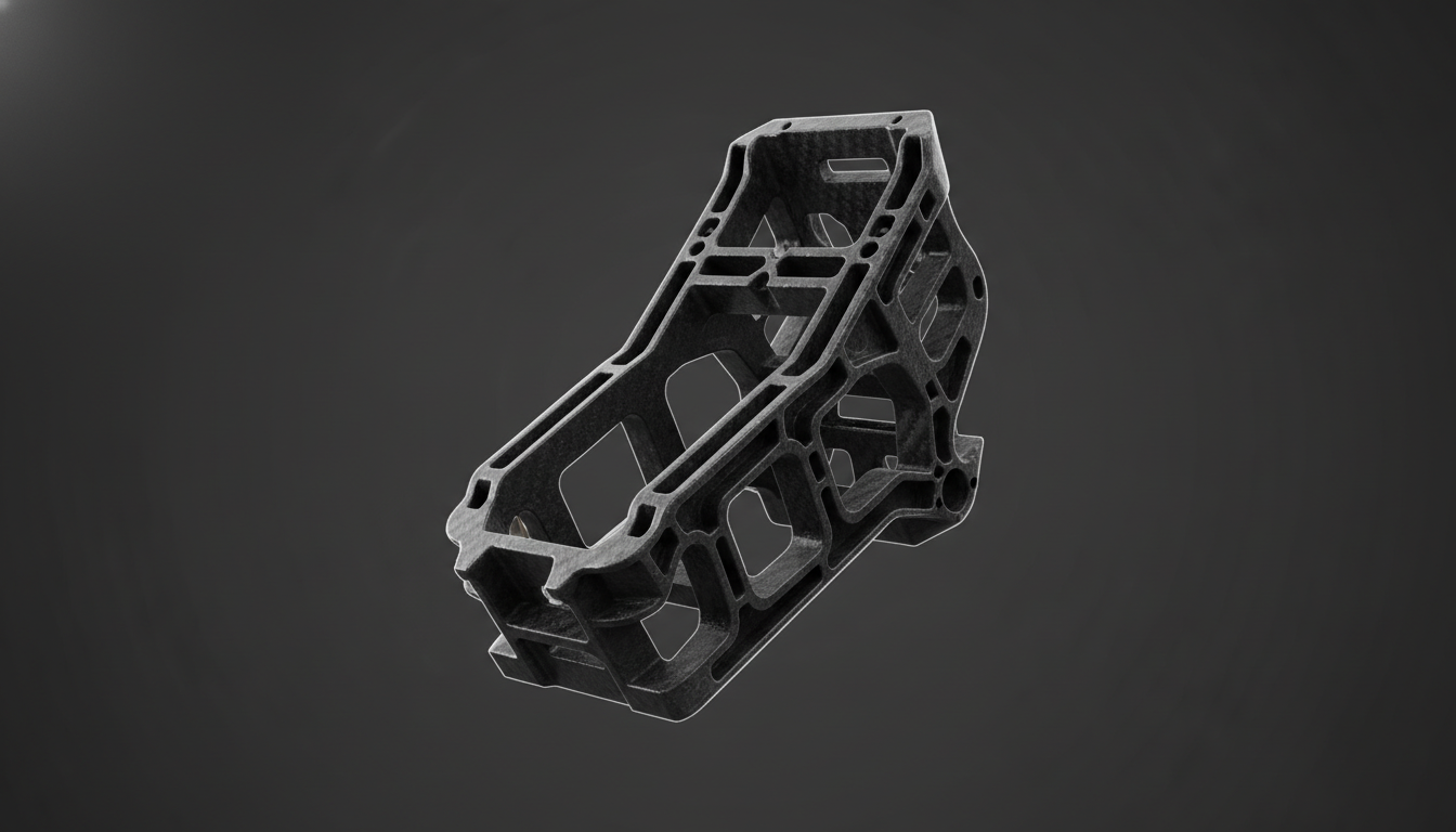 High-precision carbon-fiber filled PEEK aerospace structural bracket manufactured via injection molding