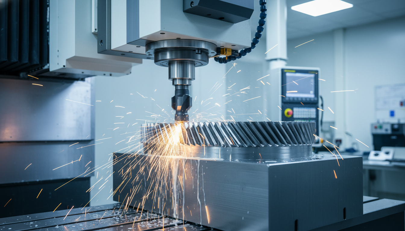 In-house 5-axis CNC machining of high-precision injection molds for robotic gears