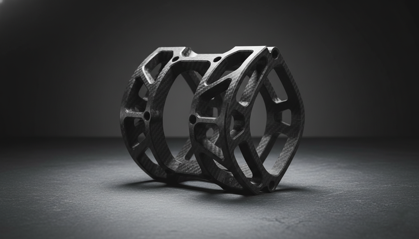 Lightweight carbon-filled PEEK aircraft bracket replaced from aluminum