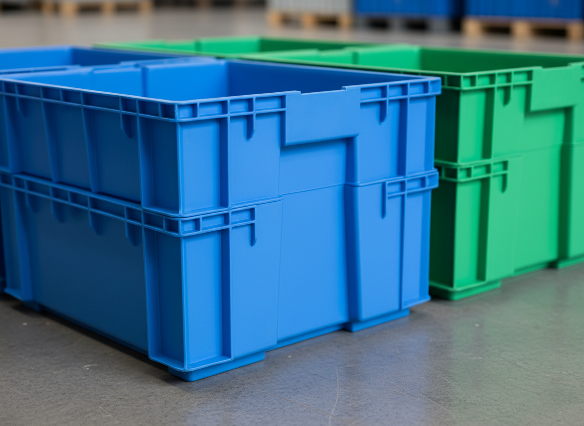 High-rigidity-low-warpage-injection-molded-logistics-crates-and-totes-made-from-Dow-HDPE-DMDA-8007-1