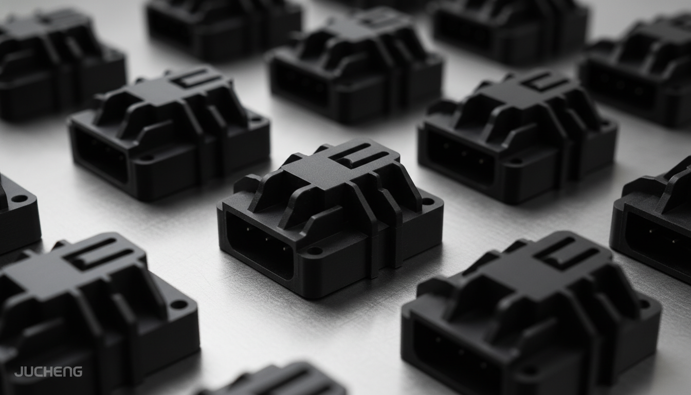 Precision-injection-molded-black-Ultem-2300-30-glass-filled-connectors