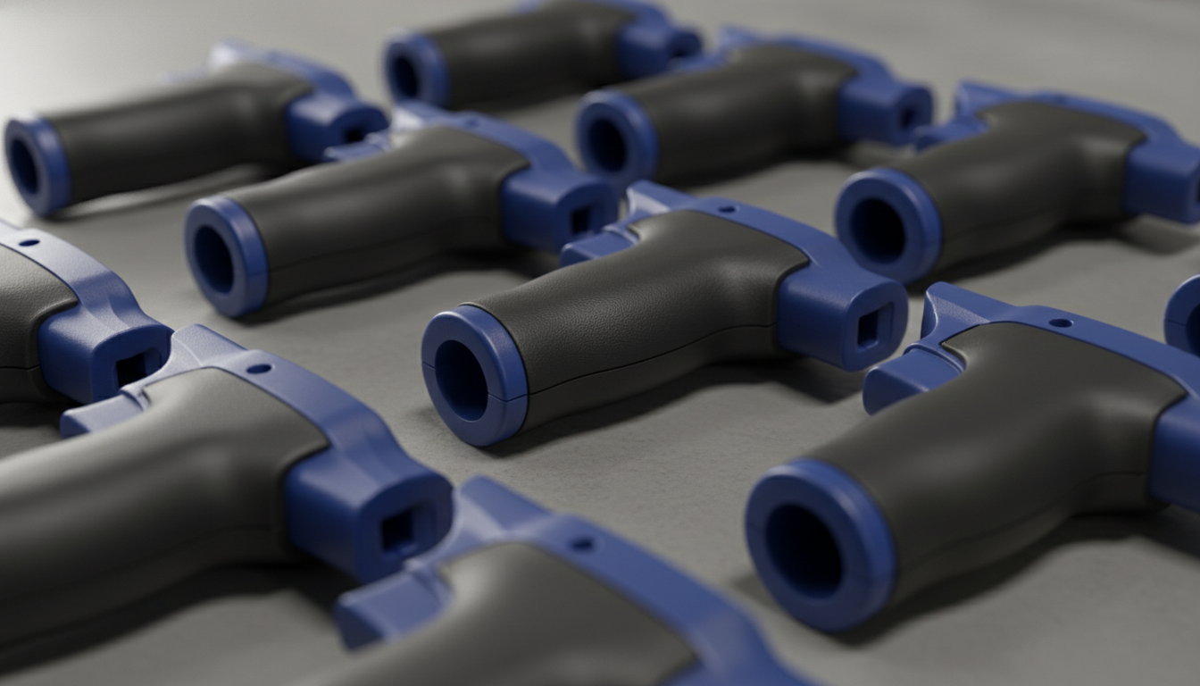 Precision-injection-overmolded-non-slip-black-TPE-grip-on-a-rigid-blue-plastic-handle-1