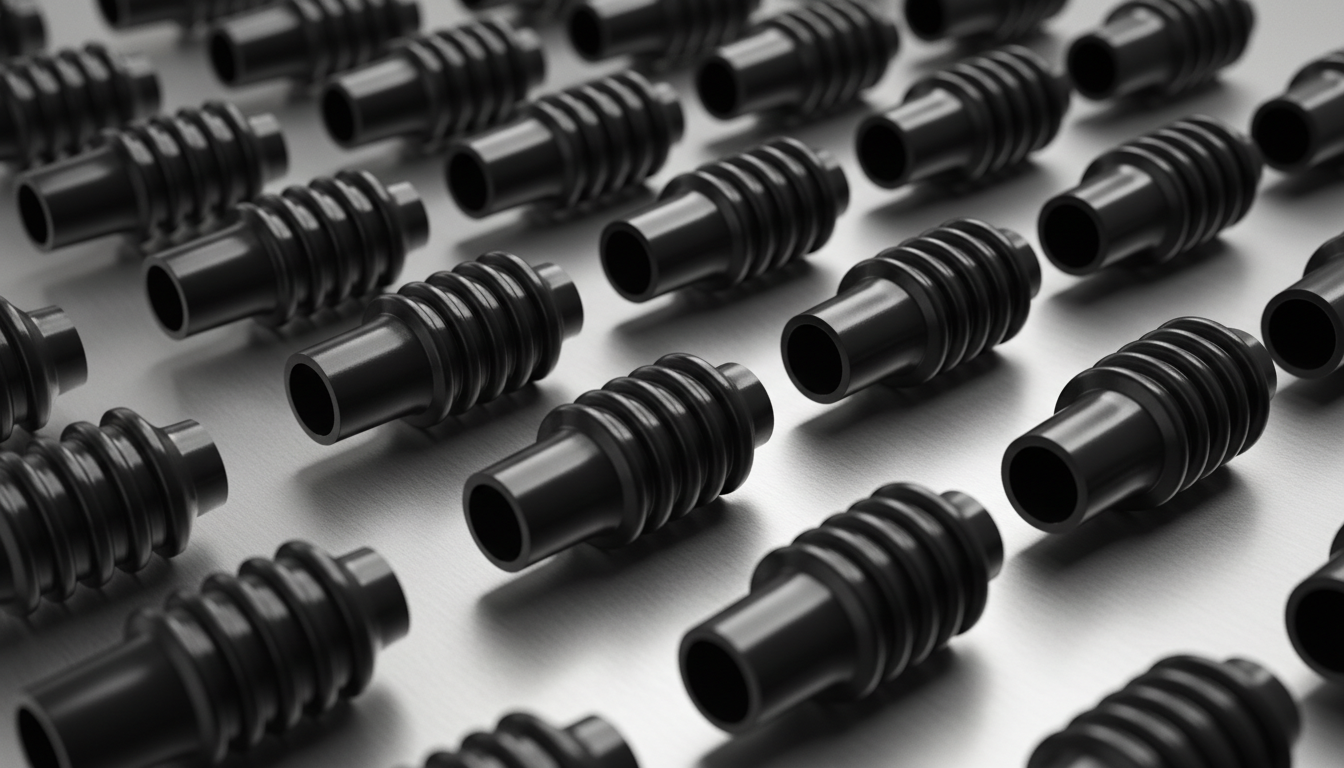 Precision-injection-molded-black-Estane-58211-flame-retardant-TPU-industrial-cable-boots
