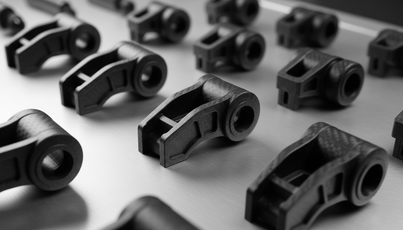 Precision-injection-molded-black-Zytel-70C30HS-PA66-CF30-aerospace-brackets-and-joints