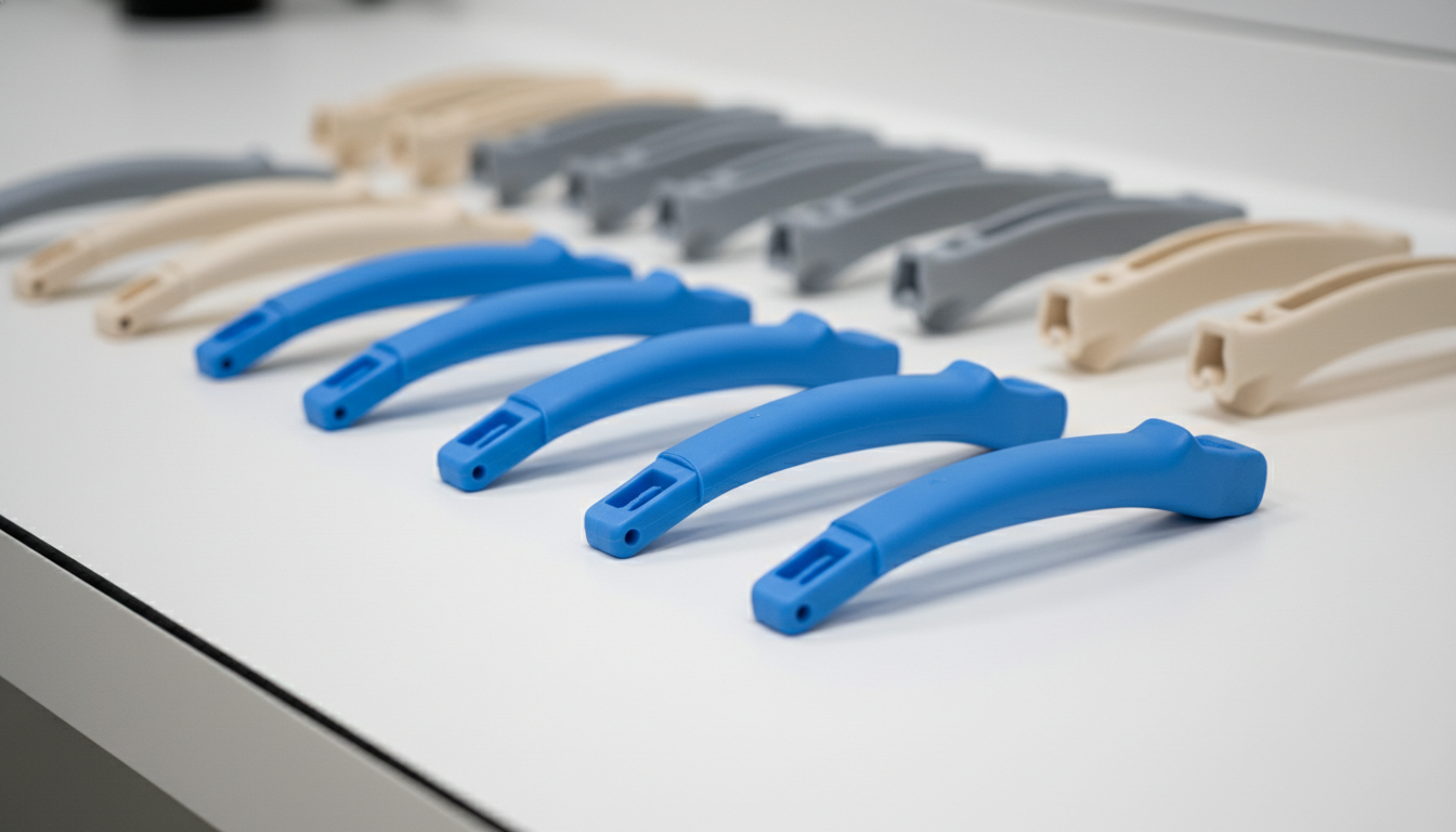 Precision-injection-molded-opaque-colored-medical-trials-made-of-Solvay-Radel-R-5100