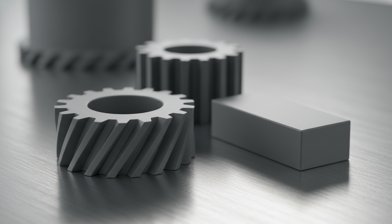 Precision-injection-molded-solid-grey-Estane-GP72DB-engineering-TPU-silent-gear
