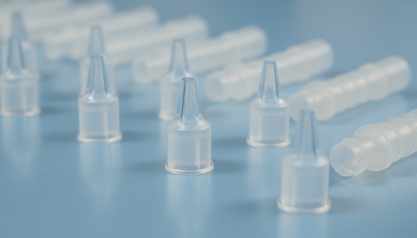 Precision-injection-molded-translucent-medical-TPE-seals-and-plunger-tips-made-of-KRAIBURG-TM6MED