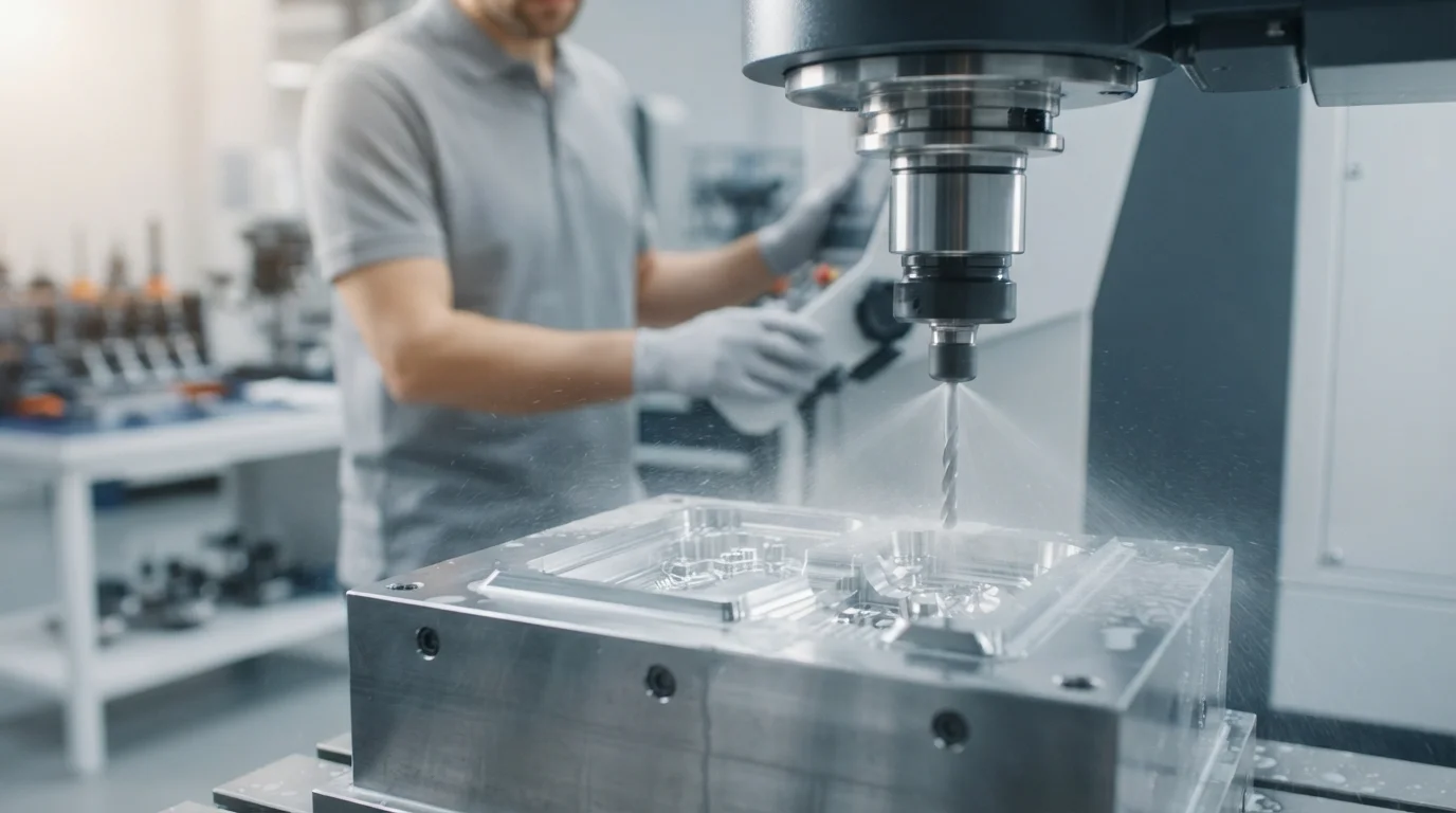 5-axis-CNC-machine-milling-high-precision-S136-custom-injection-mold-cavity