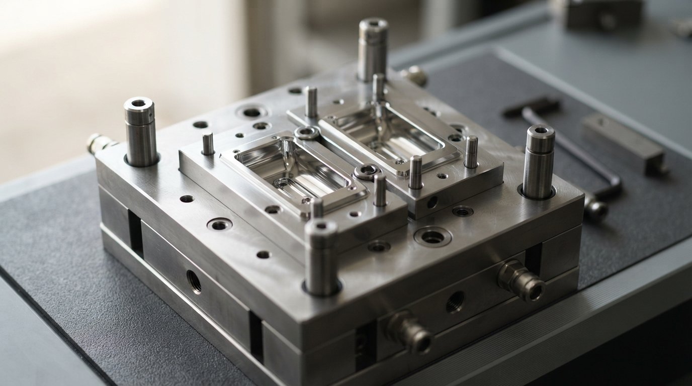 Mirror-polished-S136-stainless-steel-injection-mold-cavity