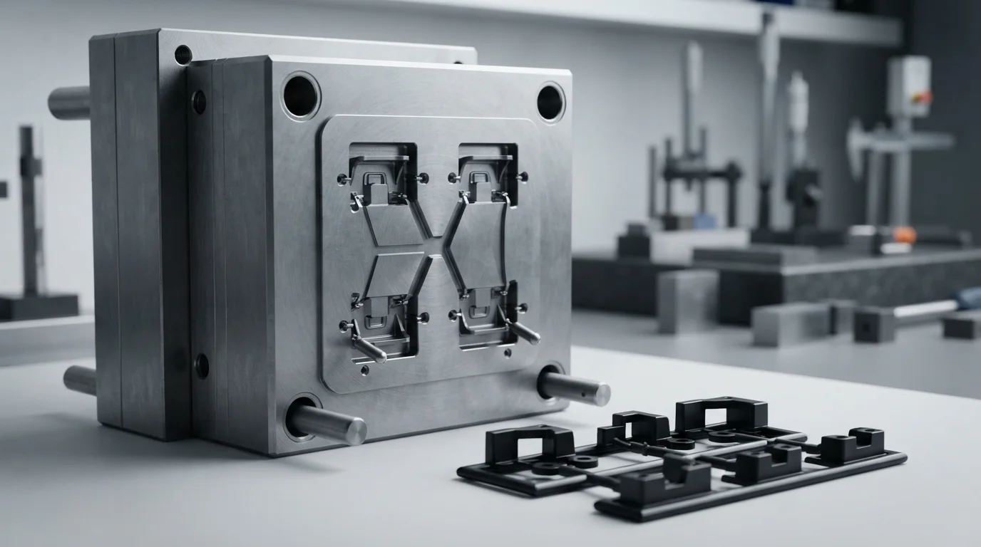 Two-plate-cold-runner-injection-mold-with-edge-gates