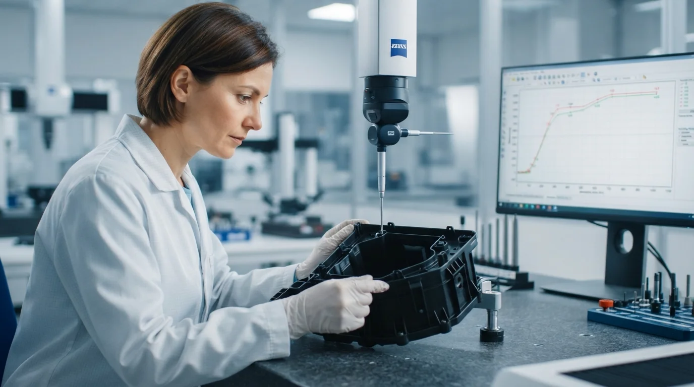 Zeiss-CMM-inspection-of-T1-injection-molded-sample-parts