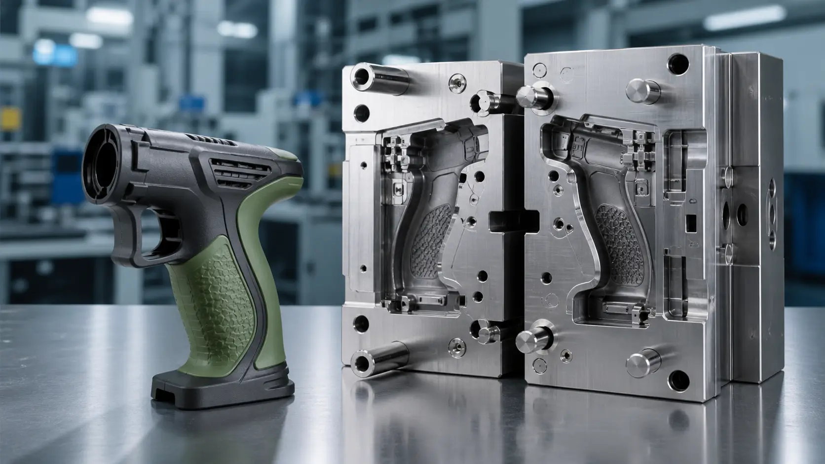 Two-shot molding factory cell