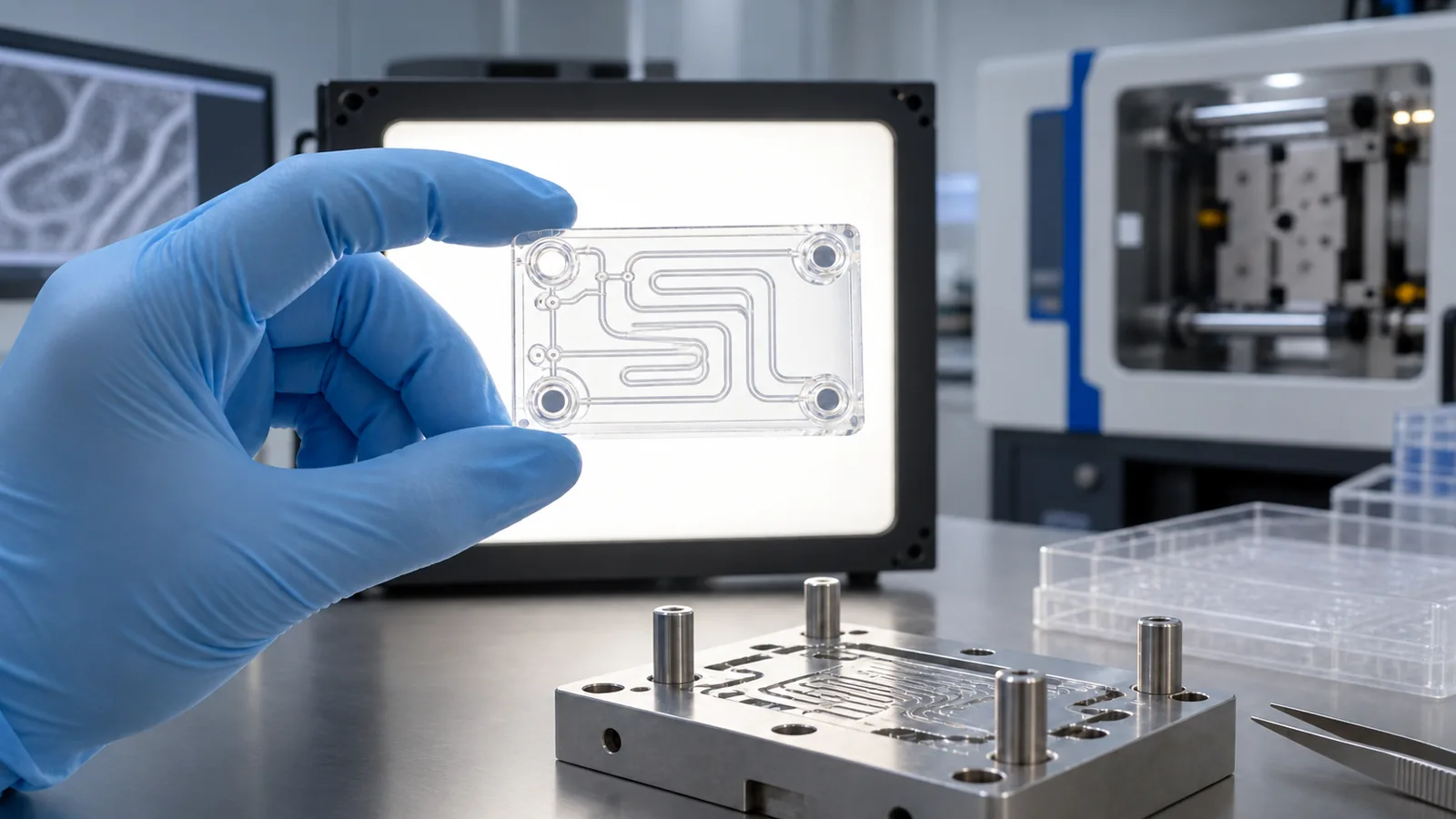 molded-microfluidic-channel-chip