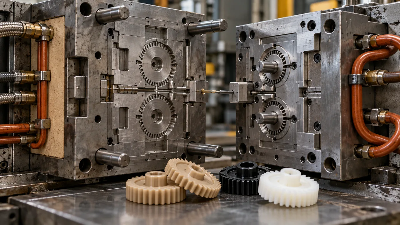 peek-delrin-heated-mold-setup