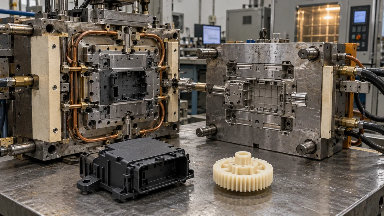 pps-nylon-heated-mold-setup