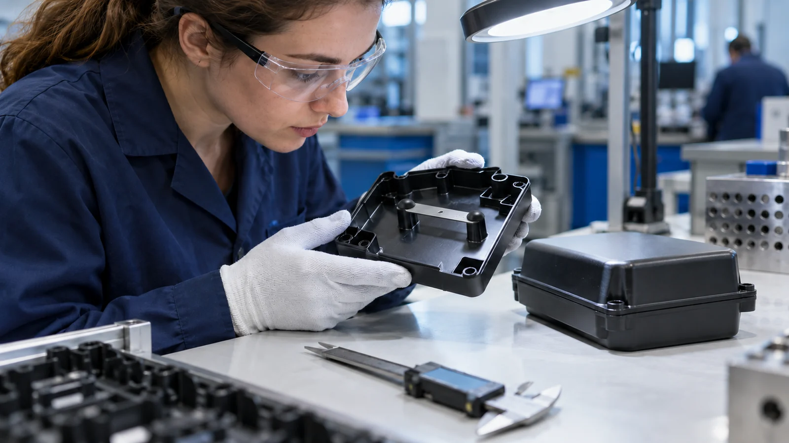 Plastic assembly joints under inspection
