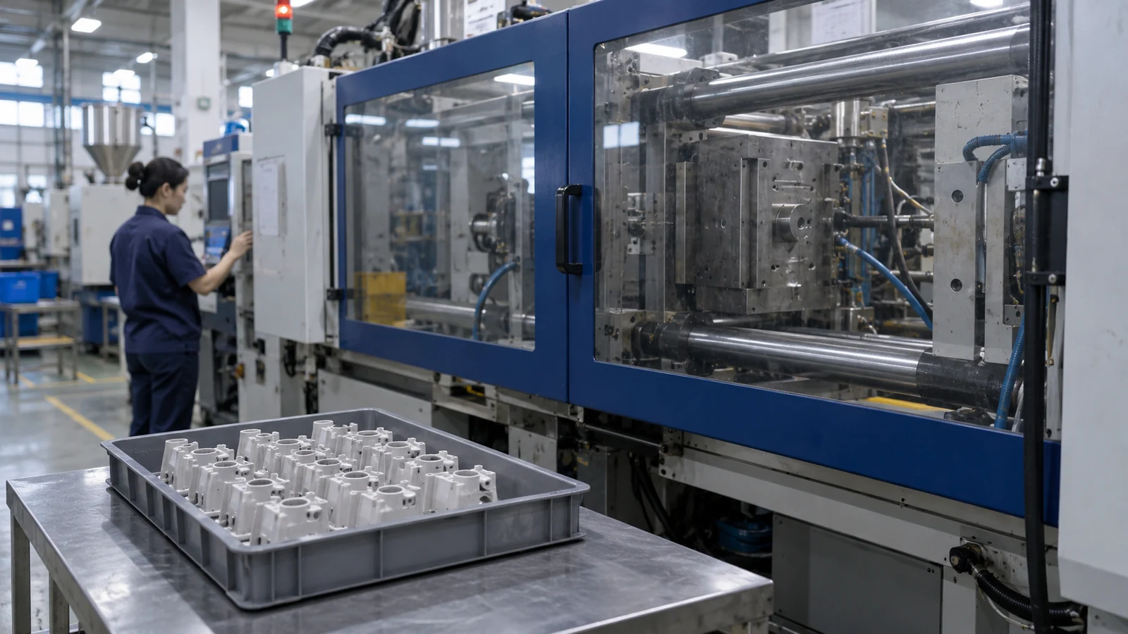 Injection molding cycle production cell