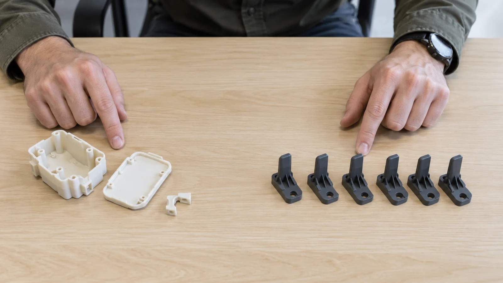 Different parts versus repeated molded parts