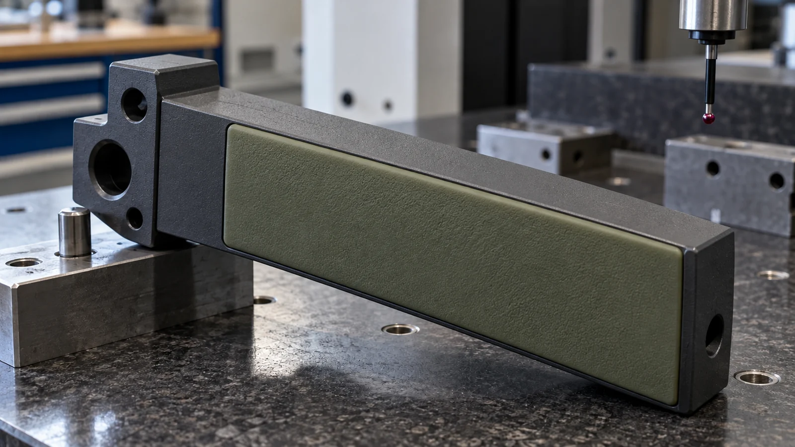 Hard soft boundary on molded grip