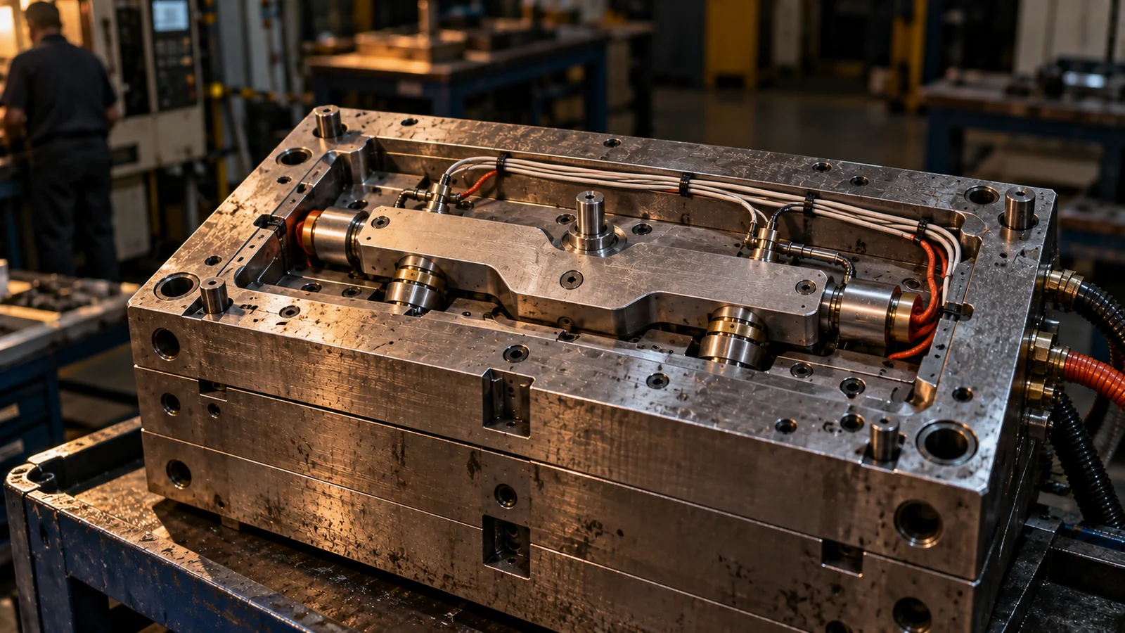 Hot runner manifold inside mold