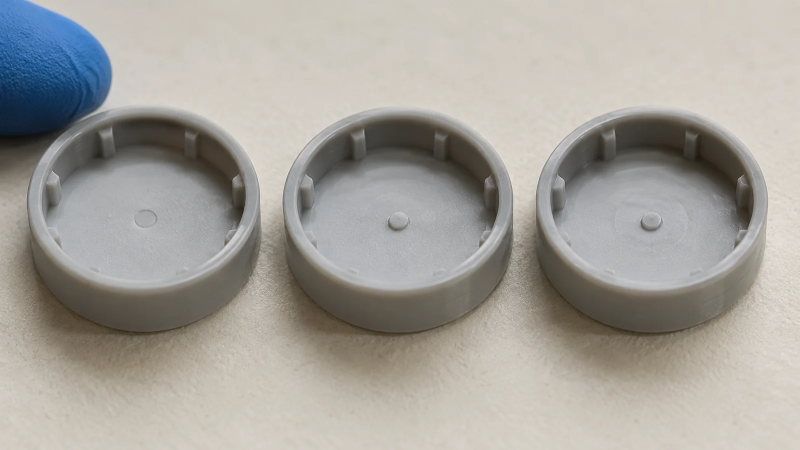 Gate marks reveal inconsistent molding
