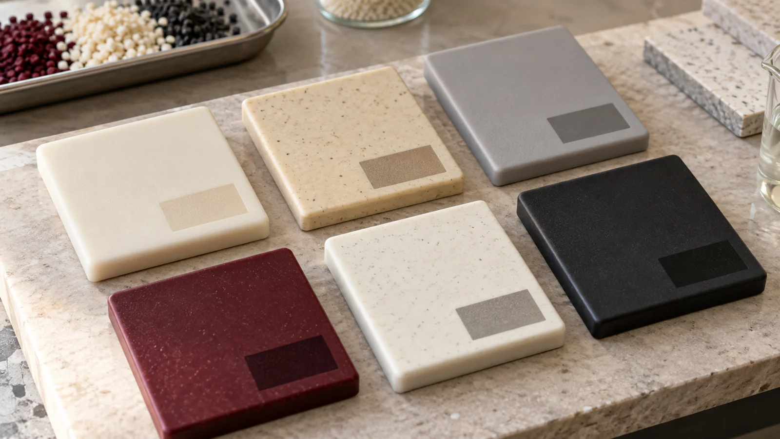 Polymer color samples laser marked