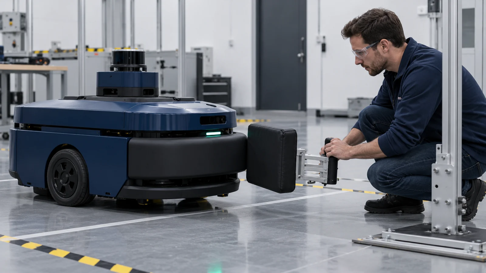 Robot bumper contact sensor assembly test