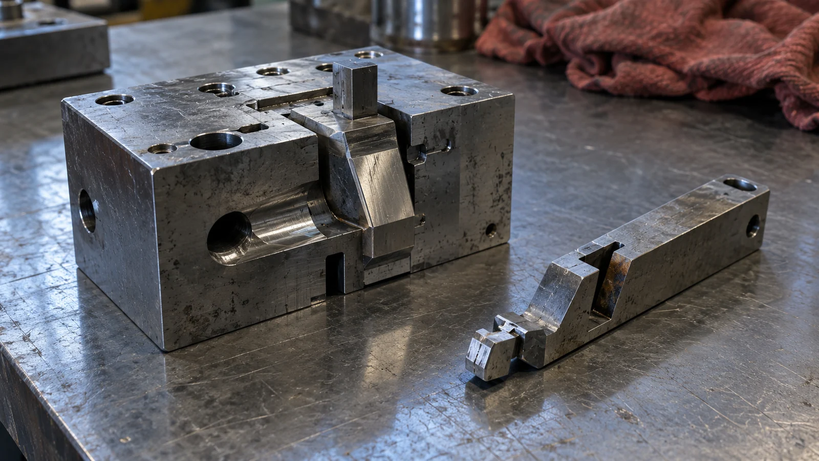Mold insert with side action features